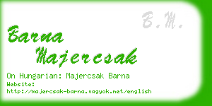 barna majercsak business card